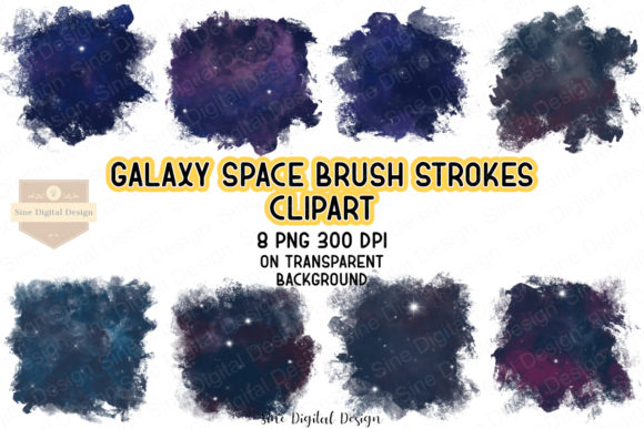 Download Galaxy Space Brush Strokes Clipart Set - Premium Resources