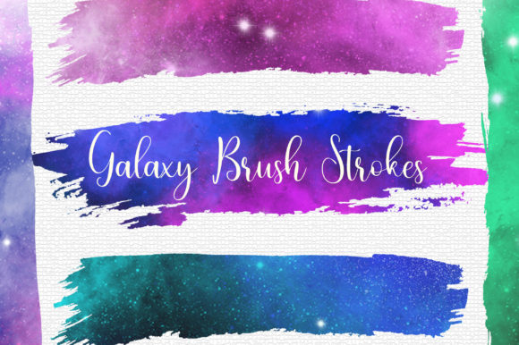 Download Galaxy Space Brush Strokes Clip Art - Premium Bundle