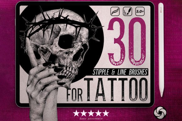 Download Procreate Tattoo Stipple Brushes - Procreate tattoo Collection