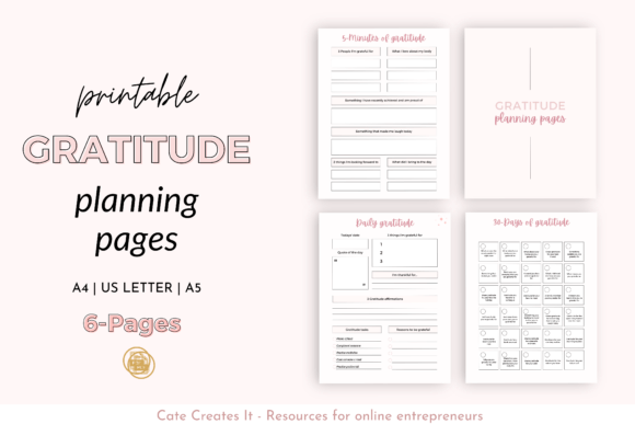 Download Gratitude Journal Planner Inserts - Premium Resources
