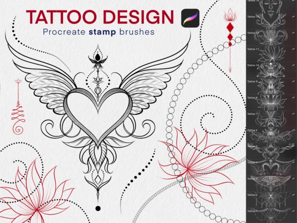 Download Procreate Tattoo Design Stamps Brush - Procreate tattoo Collection
